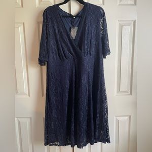 Lace Navy Blue Cocktail Dress Sz 20 NWT